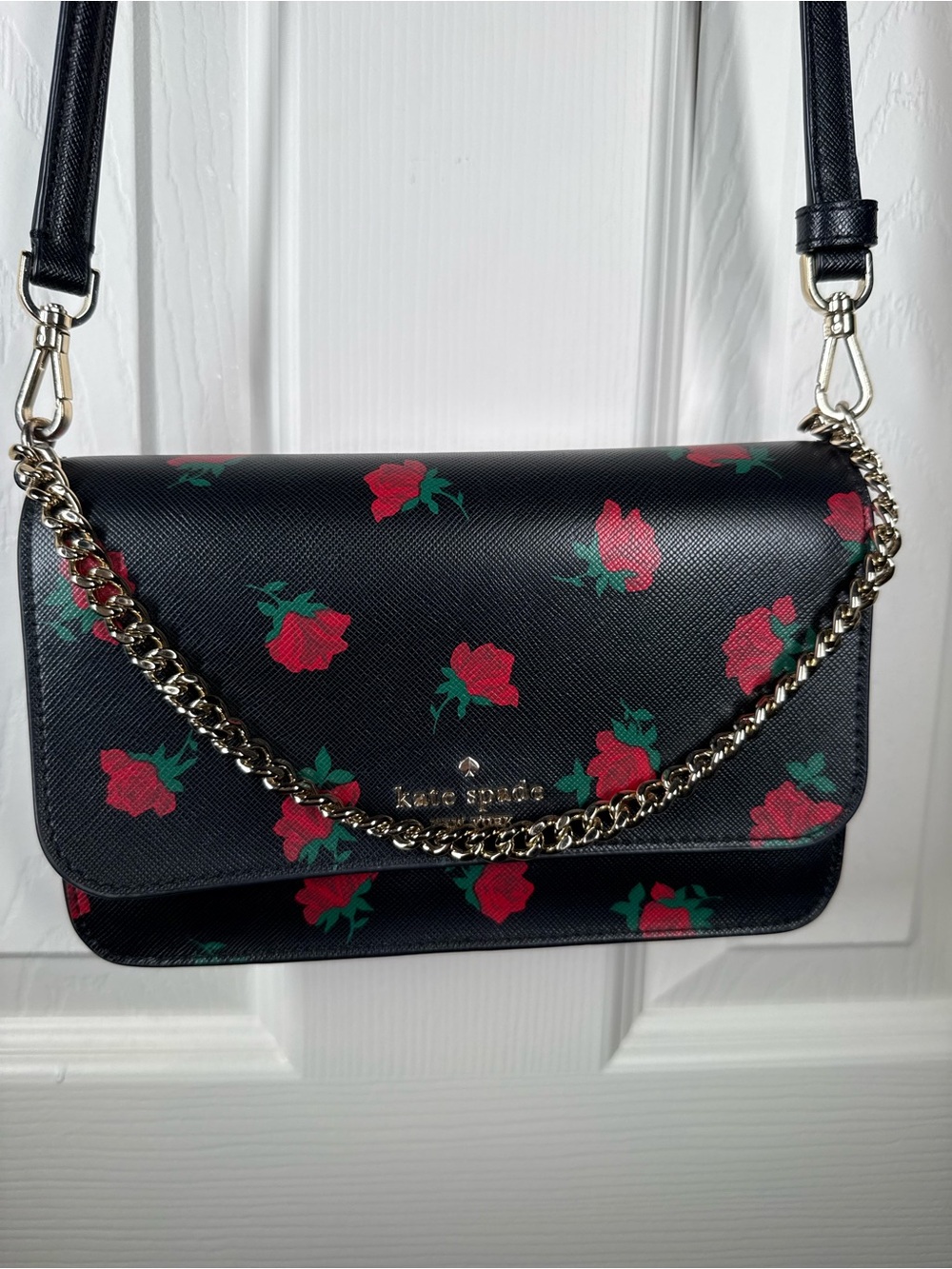kate spade Madison Rose Toss Crossbody with Chain Detail